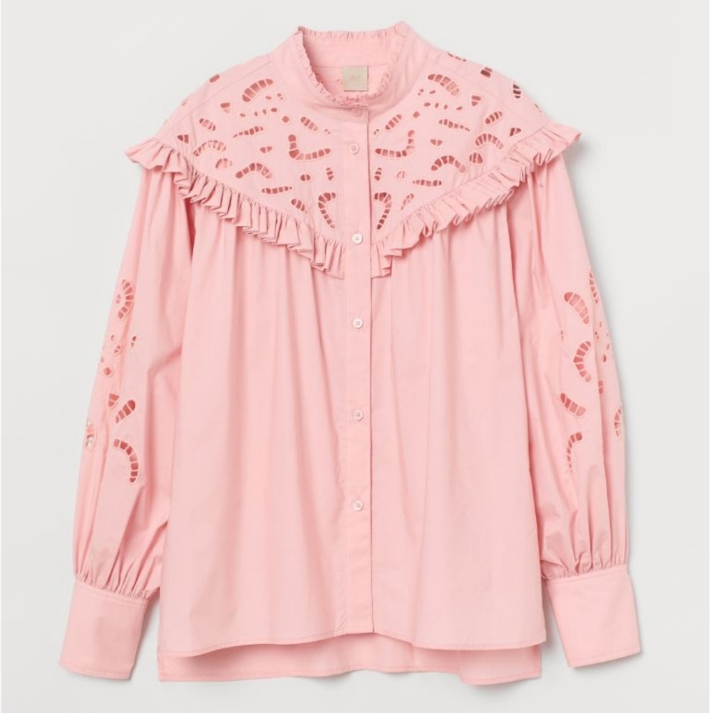 H&M Embroidery-detail blouse M